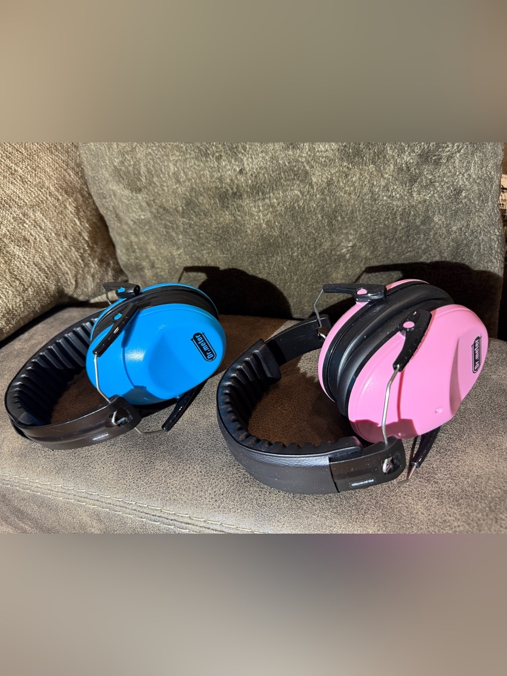 Dr Meter Hearing Protection kids Earmuffs 2 Pack Pink Blue Noise Reduction